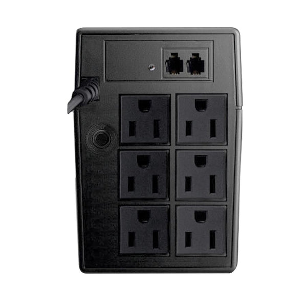 NO-BREAK INTERACTIVO SMARTBITT  SBNB750  750 VA / 375 W, CLAVIJA NEMA 5-15P, 6 CONTACTOS, TIPO NEMA 5-15R, TODOS CON RESPALDO DE BATERIAS, REGULACION Y SUPRESION DE PICOS.