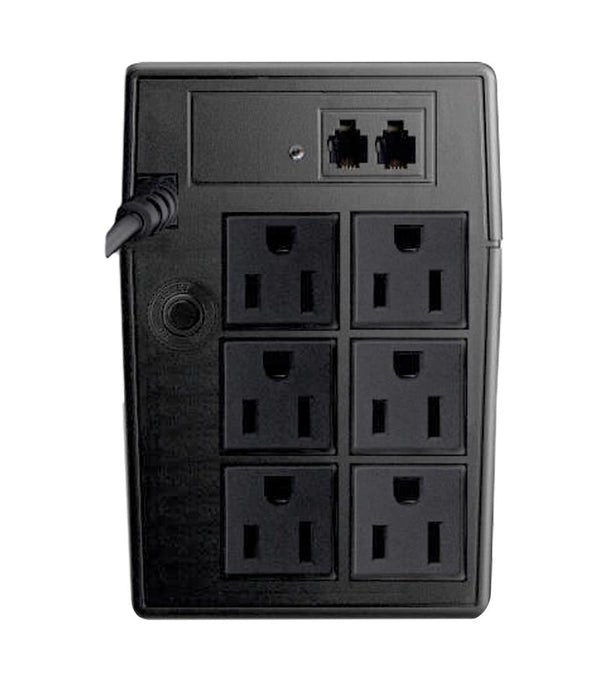 NO-BREAK INTERACTIVO SMARTBITT  SBNB750  750 VA / 375 W, CLAVIJA NEMA 5-15P, 6 CONTACTOS, TIPO NEMA 5-15R, TODOS CON RESPALDO DE BATERIAS, REGULACION Y SUPRESION DE PICOS.