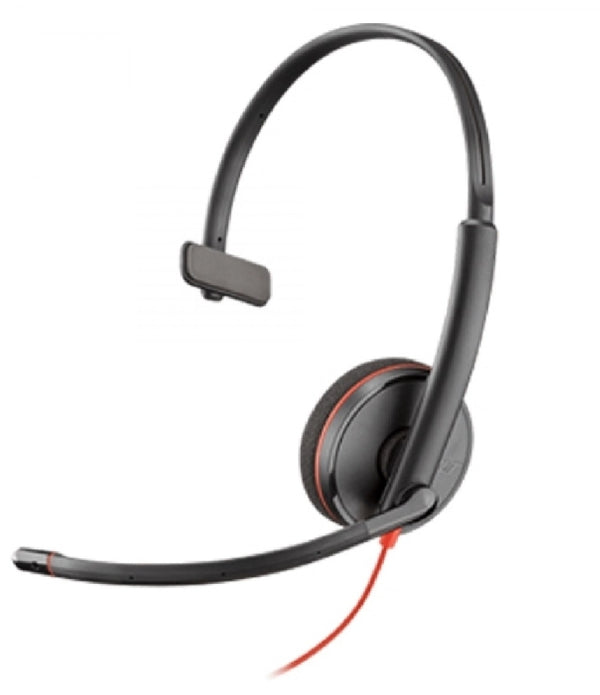 DIADEMA HP POLY 8X214A6 BLACKWIRE C3210/ ALAMBRICA MONOAURAL USB-A USB-C REDUCCION DE RUIDO CON MICROFONO CONTROL EN EL CABLE COLOR NEGRO CON NARANJA
