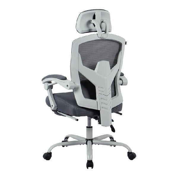 SILLA GAMER BALAM RUSH BOLT NOU G / HASTA 130 KG / INCLINACION 140 GRADOS / PISTON CLASE 3 / REPOSAPIES ACOJINADO / COJIN CERVICAL / CABECERA ADAPTABLE / GRIS / BR-940559