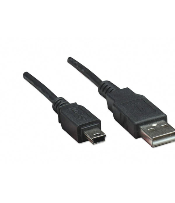 CABLE USB , MANHATTAN, 322638, V2.0 A-MINI B 0.9M NEGRO