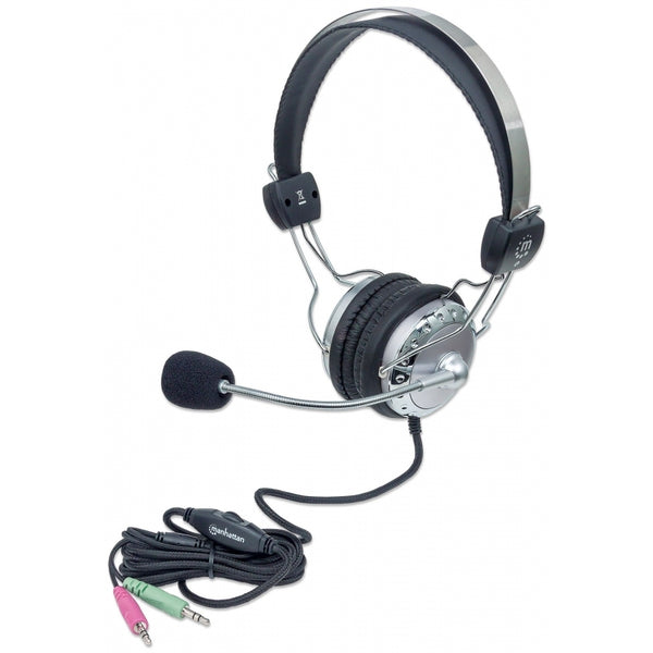 AUDIFONOS DIADEMA, MANHATTAN,175517,C/MICROFONO V3 LIGERO 2