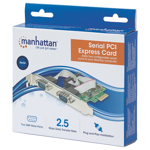 TARJETA PCI EXPRESS,MANHATTAN,152082,SERIAL 2 PUERTOS