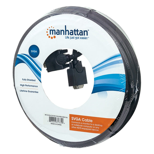 CABLE SVGA,MANHATTAN,313629, MONITOR 8MM HD15M-M 15.0M