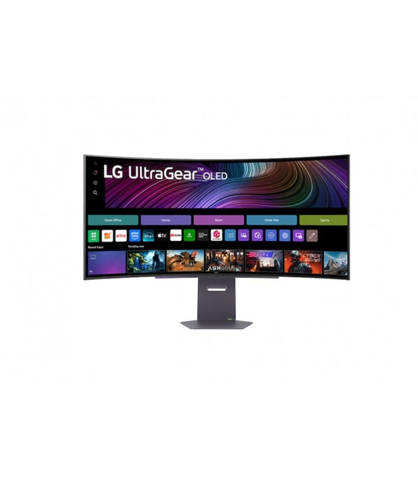 MONITOR PC LG 45GX90SA-B GAMING CURVO ULTRAGEAR OLED 45PULG,240HZ,3440X1440,21:9,800R,TR 0.03MS(GTG),275CD/M2,1500000:1,DCI-P3 98.5%,HDR400,HDMI,USB-C,DP,AMD FREESYNC,NVIDIA G-SYNC,WEBOS,ALTAVOZ 7WX2
