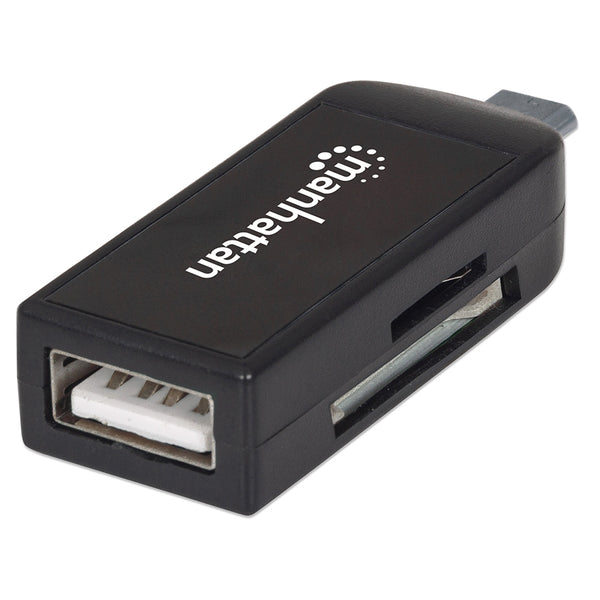 LECTOR TARJETAS,MANHATTAN,406222, OTG 24 EN 1 PUERTO USB2.0