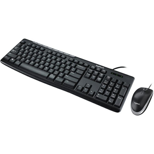 TECLADO Y MOUSE LOGITECH MK200 MULTIMEDIA ALAMBRICO USB (ESPAÑOL) NEGRO