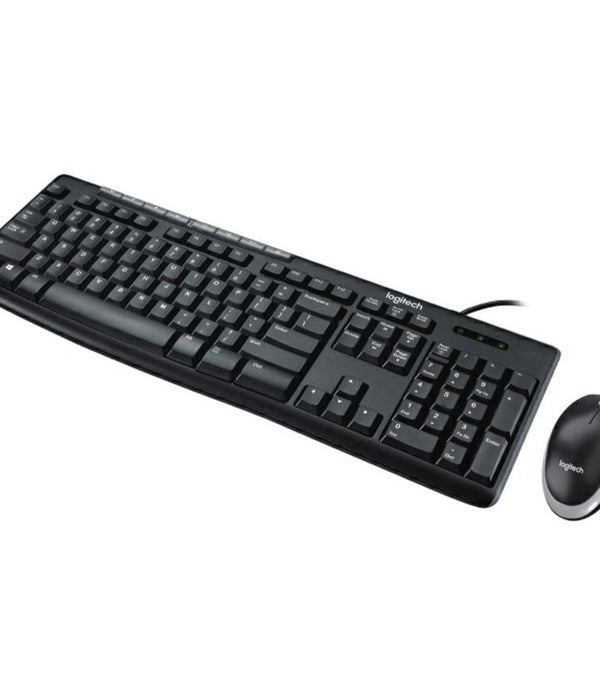 TECLADO Y MOUSE LOGITECH MK200 MULTIMEDIA ALAMBRICO USB (ESPAÑOL) NEGRO