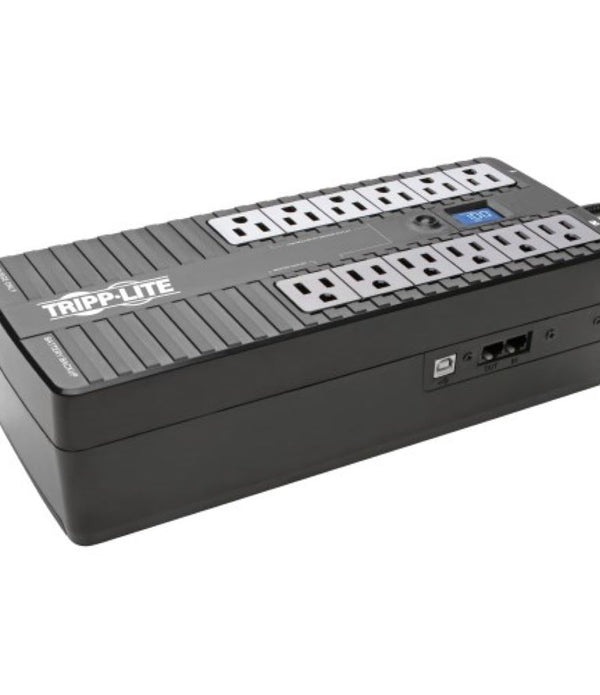 UPS STANDBY DE 850VA 425W - 12 TOMACORRIENTES TRIPP LITE NEMA 5-15R, 120V, 50HZ / 60HZ, USB, LCD, ENERGY STAR, INSTALACIóN EN PARED O ESCRITORIO. GARANTíA LIMITADA DE 3 AñOS.