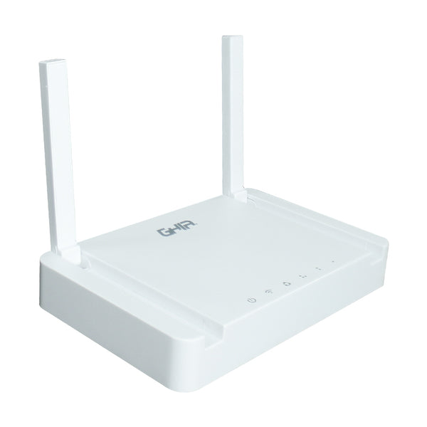 ROUTER INALAMBRICO GHIA COMPACTO 300MBPS 802.11N/G/B MULTIMODO ACCESS POINT REPETIDOR WISP 3 PUERTOS LAN 10/100 1 PUERTO WAN 10/100 2 ANTENAS FIJAS EXTERNAS 5DBI