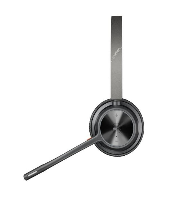 DIADEMA HP POLY 77Z00AA VOYAGER 4320 / VERSION MICROSOFT TEAMS, INALAMBRICA, BINAURAL, BLUETOOTH, DONGLE USB-A, ALCANCE DE 50 M HASTA 24 H DE CONVERSACION CON BASE DE CARGA