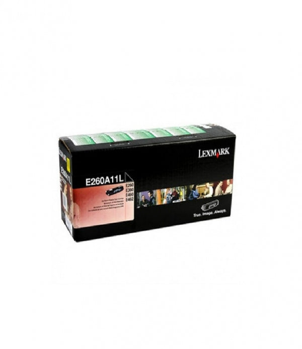 TONER LASER LEXMARK E260A11L, RENDIMIENTO ESTANDAR COLOR NEGRO, HASTA 3500 IMPRESIONES, MODELOS E260DN, E460DN, E360DN.