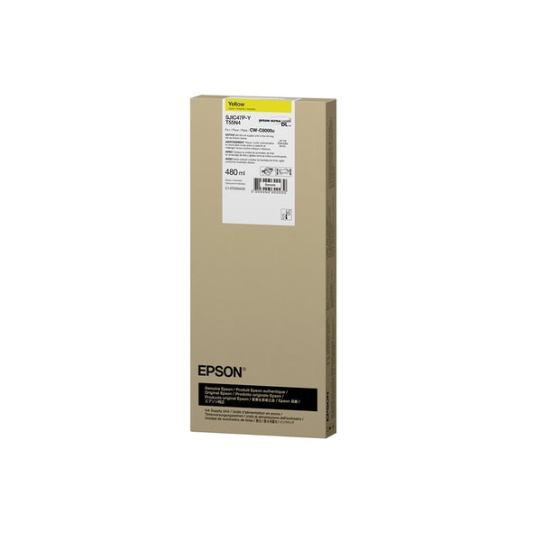 CARTUCHO EPSON MODELO C13T55N420 AMARILLO, PARA COLORWORKS C8000