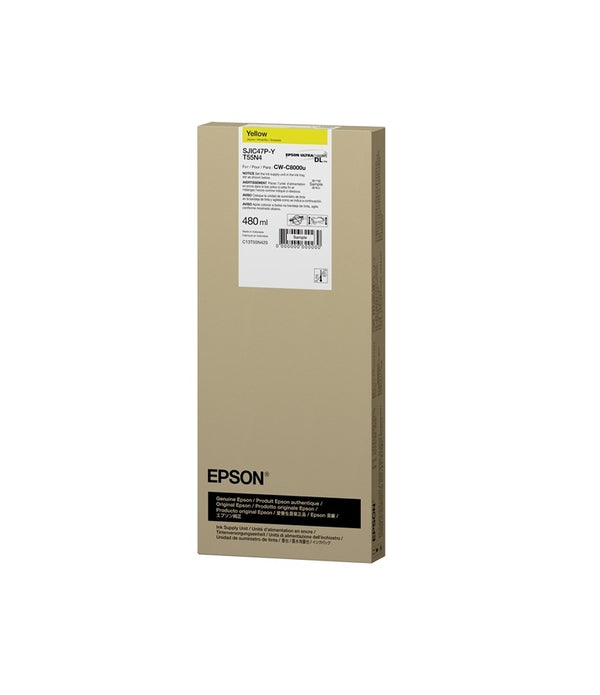 CARTUCHO EPSON MODELO C13T55N420 AMARILLO, PARA COLORWORKS C8000