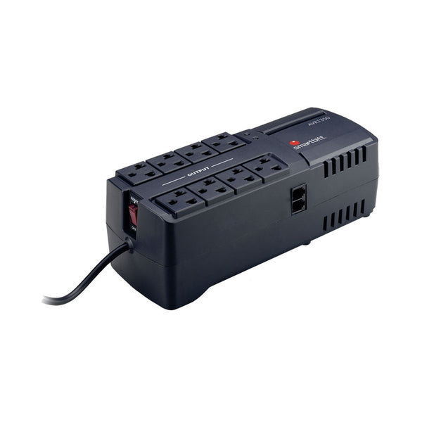 REGULADOR DE VOLTAJE SMARTBITT  SBAVR2200  2200VA/1100W, 8 CONTACTOS, PROTECCIN DE LNEA TELEFNICA RJ-11