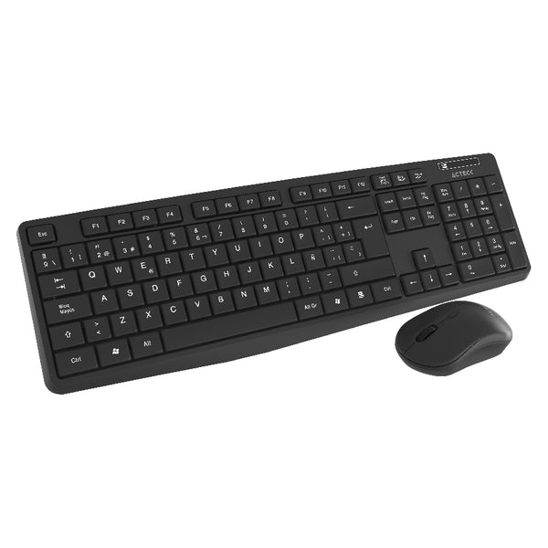 KIT ACTECK CREATOR MK440 / TECLADO Y MOUSE / INALAMBRICO / RECEPTOR USB / 105 TECLAS / OPTICO / 1000 DPI / NEGRO / AC-931755