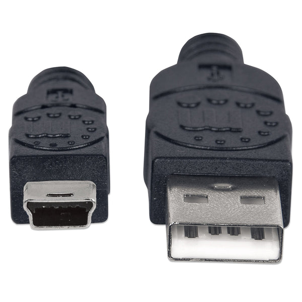 CABLE USB,MANHATTAN,33375, V2.0 A-MINI B 1.8M NEGRO