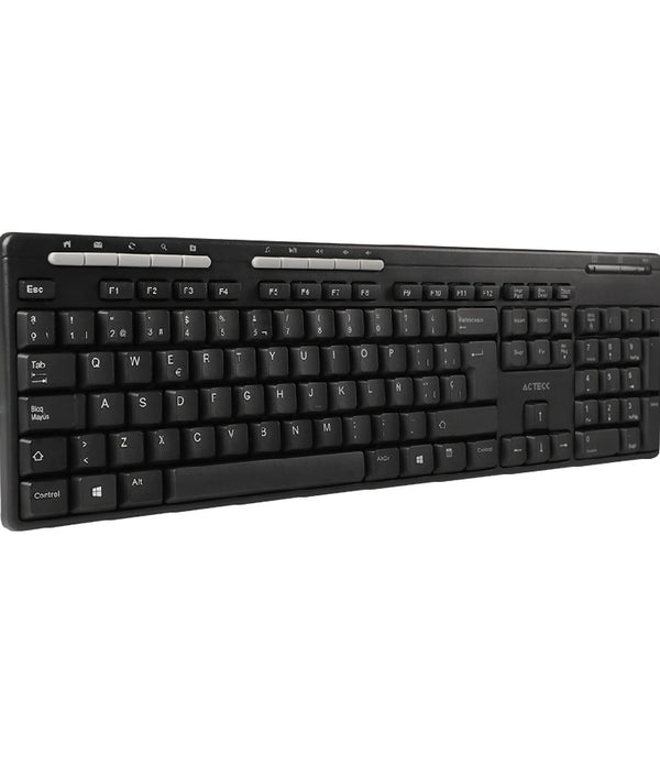 TECLADO ACTECK INSPIRE TI215 / INALAMBRICO / RECEPTOR USB / MULTIMEDIA / 114 TECLAS / ESPAÑOL /AC-913973