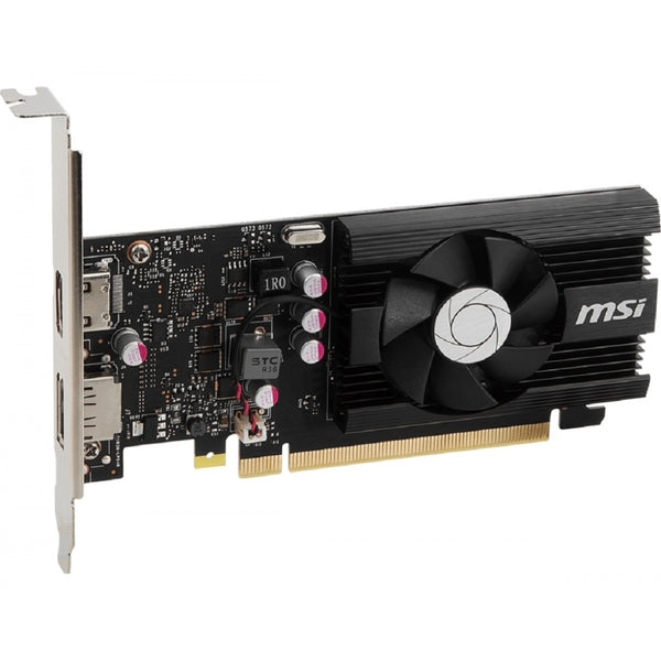 TARJETA DE VIDEO MSI NVIDIA GT 1030 /X16 3.0/GDDR4/4 GB /1X DP 1.4/HDMI 2.0B/BAJO PERFIL /GAMA BASICA
