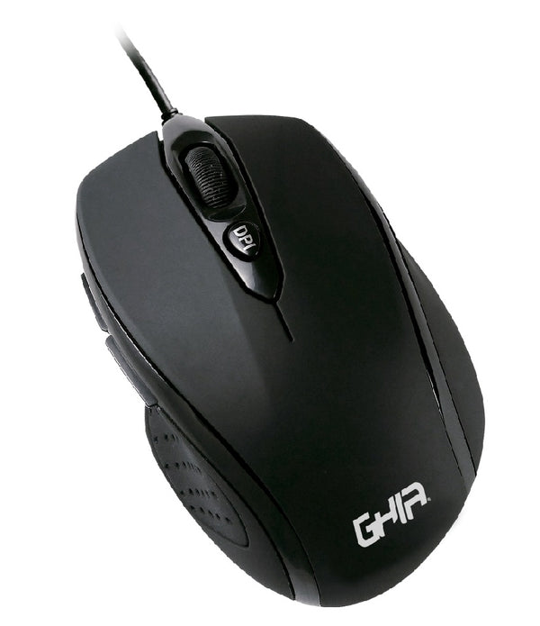 GHIA / KIT TECLADO Y MOUSE / ALAMBRICO / ERGONOMICOS / MULTIMEDIA / USB / COLOR NEGRO