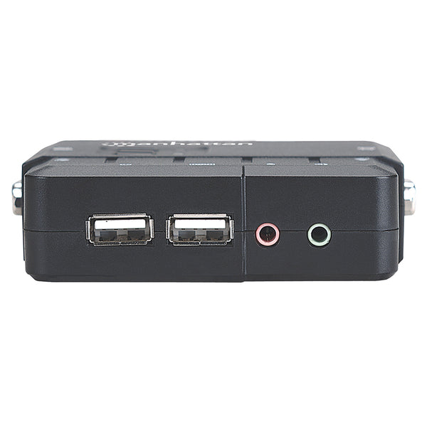 SWITCH KVM ,MANHATTAN,151252, DESKTOP USB 2:1 CON CABLES+AUDIO
