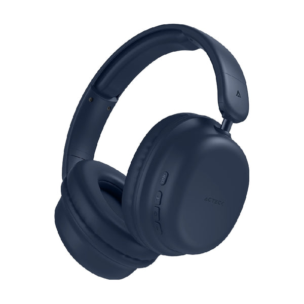 AUDIFONOS ACTECK HONOUR 2 PLUS HP626 / DIADEMA / INALAMBRICOS / BT 5.4 - AUX 3.5 MM / BATERIA 25 HRS / MICROFONO OMNIDIRECCIONAL / 20 HZ-20 KHZ / CANCELACION DE RUIDO / AZUL / AC-940962