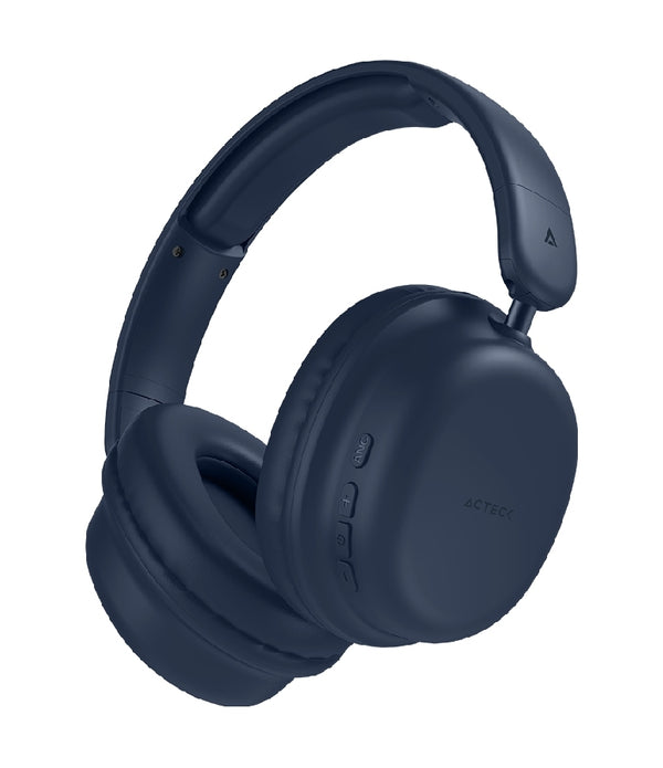 AUDIFONOS ACTECK HONOUR 2 PLUS HP626 / DIADEMA / INALAMBRICOS / BT 5.4 - AUX 3.5 MM / BATERIA 25 HRS / MICROFONO OMNIDIRECCIONAL / 20 HZ-20 KHZ / CANCELACION DE RUIDO / AZUL / AC-940962