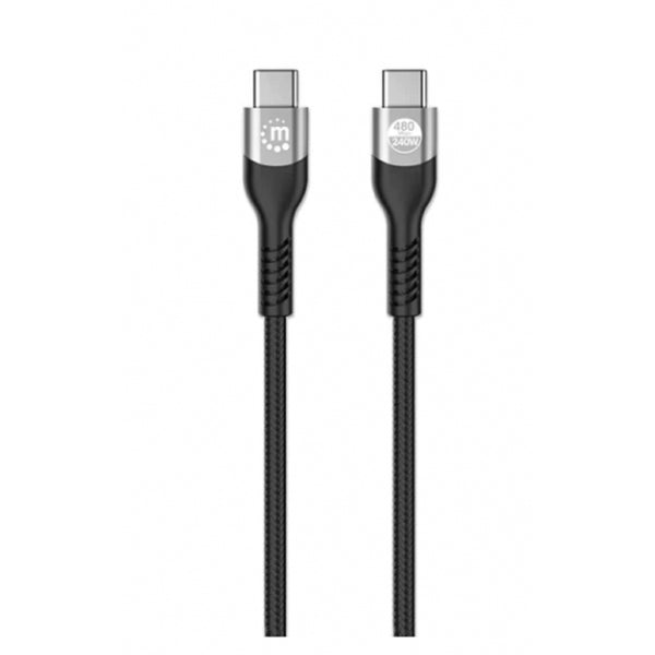 CABLE USB-C,MANHATTAN,356367, 2 M , USB2.0 240 W / PD 3.1, TIPO-C EPR (EXTENDED POWER RANGE)