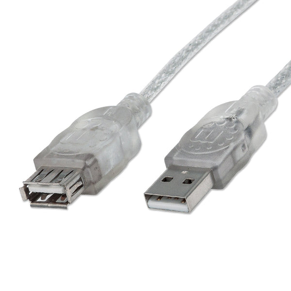 CABLE USB,MANHATTAN,340502, V2.0 EXT. 4.5M PLATA