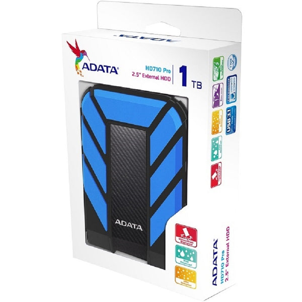 DISCO DURO EXTERNO ADATA HD710P 1TB PORTATIL 2.5 USB 3.2 WINDOWS MAC LINUX CONTRAGOLPES COLOR AZUL AHD710P-1TU31-CBL