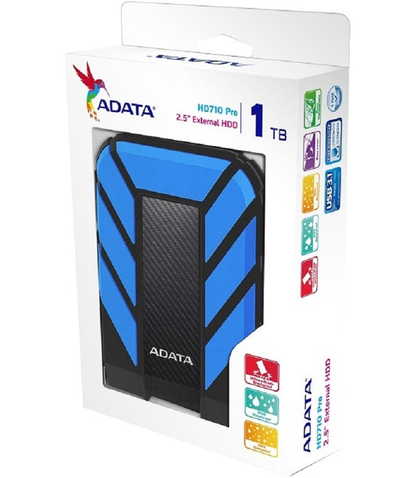 DISCO DURO EXTERNO ADATA HD710P 1TB PORTATIL 2.5 USB 3.2 WINDOWS MAC LINUX CONTRAGOLPES COLOR AZUL AHD710P-1TU31-CBL