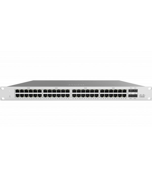 SWITCH 48 PUERTOS CISCO MERAKI 48 X 10/100/1000BASE-T ETHERNET RJ45 4 X 1G SFP UPLINK (OBLIGATORIO LICENCIA SE COTIZA POR SEPARADO)