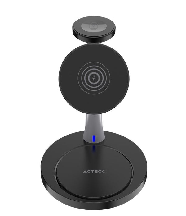 CARGADOR ACTECK ENERGON S-MATE CI740 / INALAMBRICO QI / 15 W / 3 DISPOSITIVOS / COMPATIBLE CON APPLE / AC-937139
