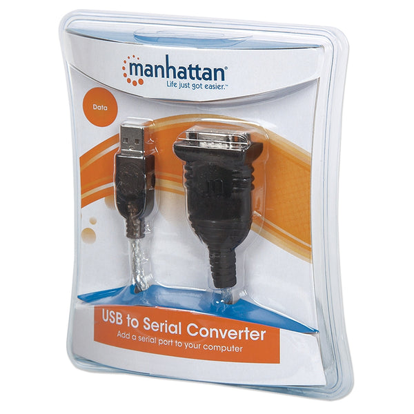 CONVERTIDOR,MANHATTAN,205146, USB A SERIAL DB9M