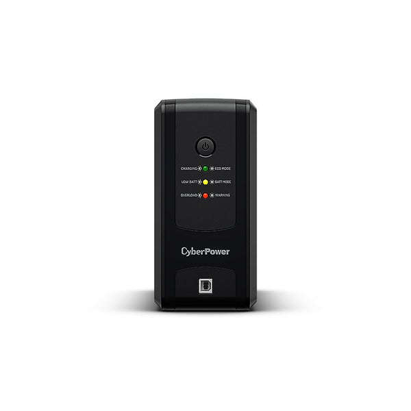NO BREAK CYBERPOWER UT750GU 750VA / 375W, INTERACTIVO, INDICADORES LED, 8 NEMA 5-15R 4 RESPALDO / 4 SUPRESIN Y REGULACIN, TORRE, PUERTO USB, GREEN POWER, 2 AÑOS EN EQUIPO, 1 AÑO EN BATERA.