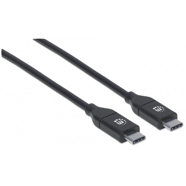 CABLE USB,MANHATTAN,355247,-C V2.0, C-C 2.0M NEGRO 480MBPS 5A