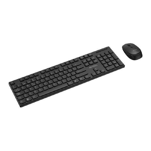 KIT ACTECK CREATOR VANTAGE PRIME MK555 / TECLADO Y MOUSE / INALAMBRICO DONGLE USB / ERGONOMICO / WIN / ESPAÑOL / MEMBRANA / 105 TECLAS / 1600 DPI AJUSTABLE / 4 BOTONES / OPTICO / NEGRO / AC-943499