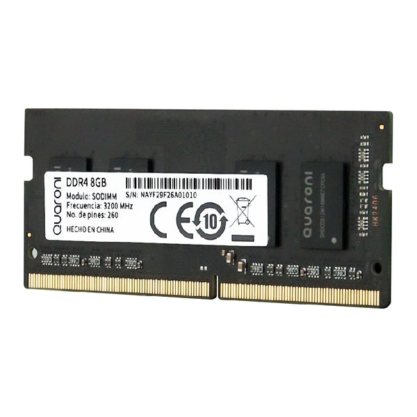 MEMORIA RAM QUARONI SODIMM DDR4 8GB 3200 MHZ CL22 260PIN 1.2V