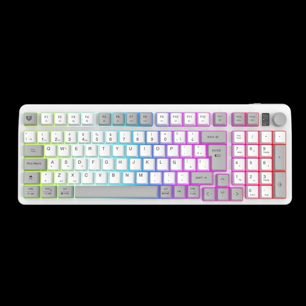 KIT GAMER BALAM RUSH SQUAD CONQUEST PRO KG525 / TECLADO Y MOUSE / DUAL / DONGLE USB - BT / ESPAÑOL / 97 TECLAS / RECARGABLE / ILUMINACION RGB / WIN / OPTICO / 7200 DPI AJUSTABLE / BLANCO / BR-940436