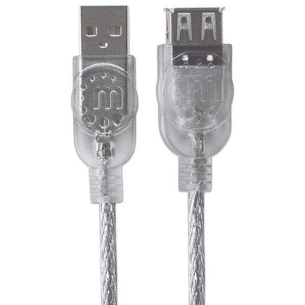 CABLE USB,MANHATTAN,340502, V2.0 EXT. 4.5M PLATA