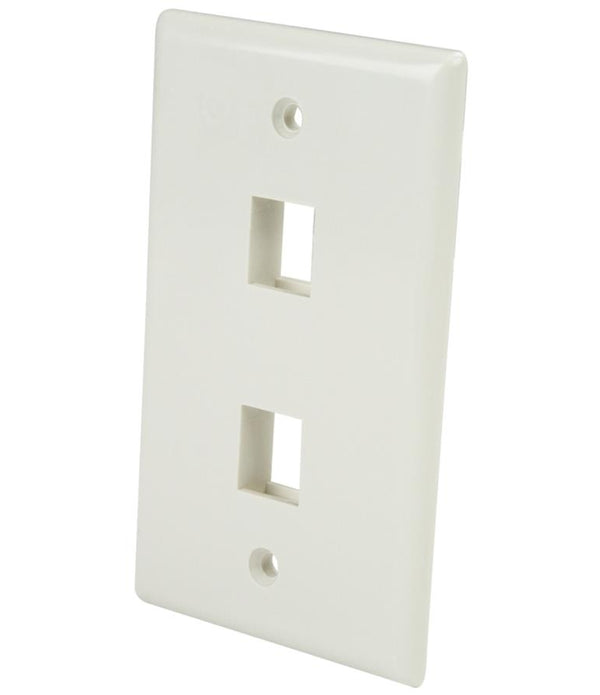PLACA DE PARED DE 2 SALIDAS RJ45 - COLOR BLANCO - STARTECH.COM MOD. PLATE2WH