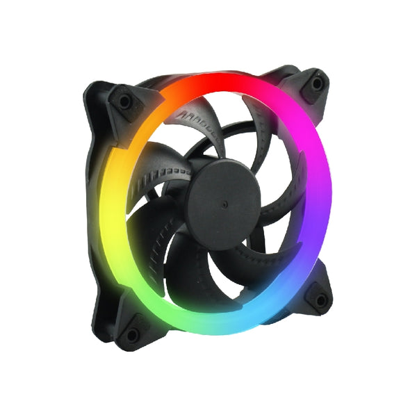 VENTILADOR OCELOT PARA GABINETES/120MM/CONEXION 6 PINES/ILUMINACION RGB/NO INCLUYE HUB/COMPATIBLE CON KIT OCELOT OGPF01
