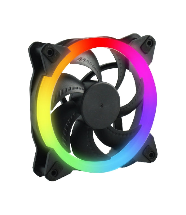 VENTILADOR OCELOT PARA GABINETES/120MM/CONEXION 6 PINES/ILUMINACION RGB/NO INCLUYE HUB/COMPATIBLE CON KIT OCELOT OGPF01