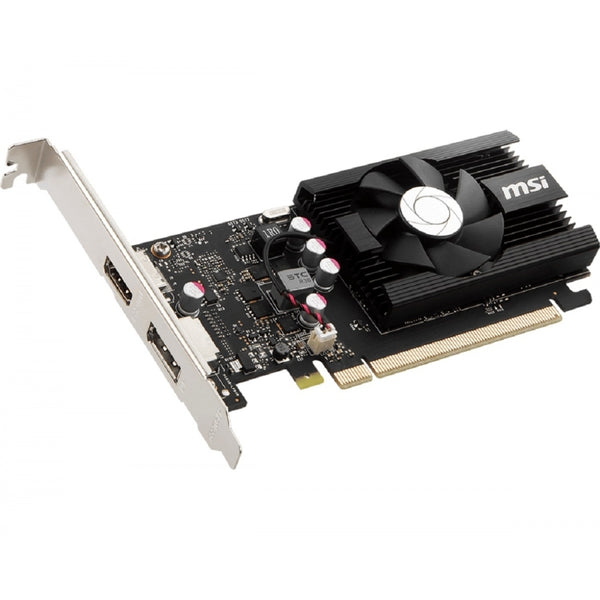 TARJETA DE VIDEO MSI NVIDIA GT 1030 /X16 3.0/GDDR4/4 GB /1X DP 1.4/HDMI 2.0B/BAJO PERFIL /GAMA BASICA
