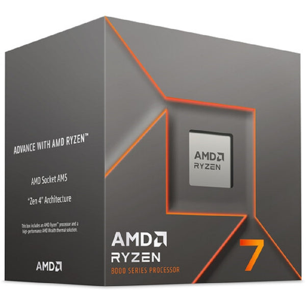 PROCESADOR AMD RYZEN 7 8700F S-AM5 8A GEN / 4.1 - 5 GHZ / CACHE 16MB / 8 NUCLEOS / SIN GRAFICOS / CON DISIPADOR / GAMER ALTO