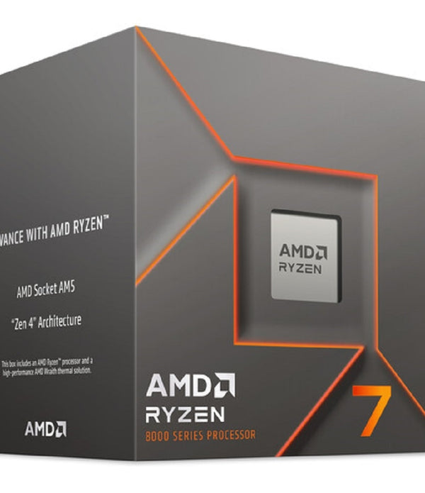 PROCESADOR AMD RYZEN 7 8700F S-AM5 8A GEN / 4.1 - 5 GHZ / CACHE 16MB / 8 NUCLEOS / SIN GRAFICOS / CON DISIPADOR / GAMER ALTO