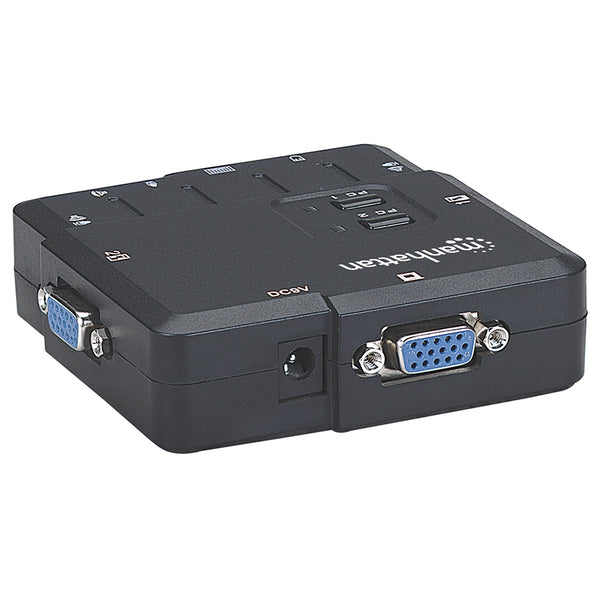 SWITCH KVM ,MANHATTAN,151252, DESKTOP USB 2:1 CON CABLES+AUDIO