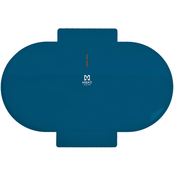 PARRILLA PARA HOTCAKES MIRATI / 1000W / DOBLE PARILLA / ANTIADHERENTE / AZUL