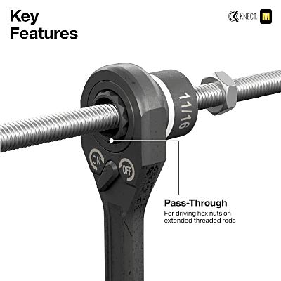 Juego de Dados de Impacto / Paso a Través / 39 Piezas / SAE y Métrico / Sistema KNECT / Adaptador 3/8"