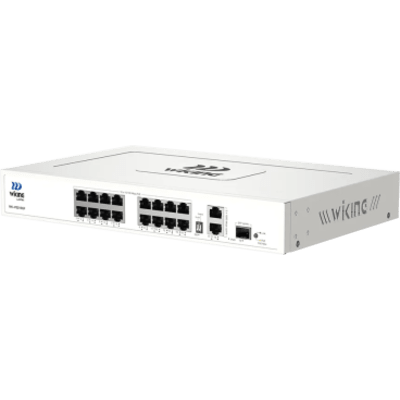 Switch PoE No Administrable / 16 Puertos 10/100 Mbps / 2 Puertos Uplink Gigabit / 1 Ranura SFP 1000 Mbps / Presupuesto PoE 180 W / Hi-PoE 60 W